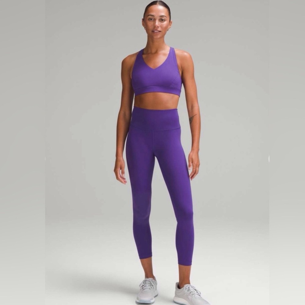 NWT Lululemon Wunder Train High-Rise Tight 25” Size 8 in Petrol Purple